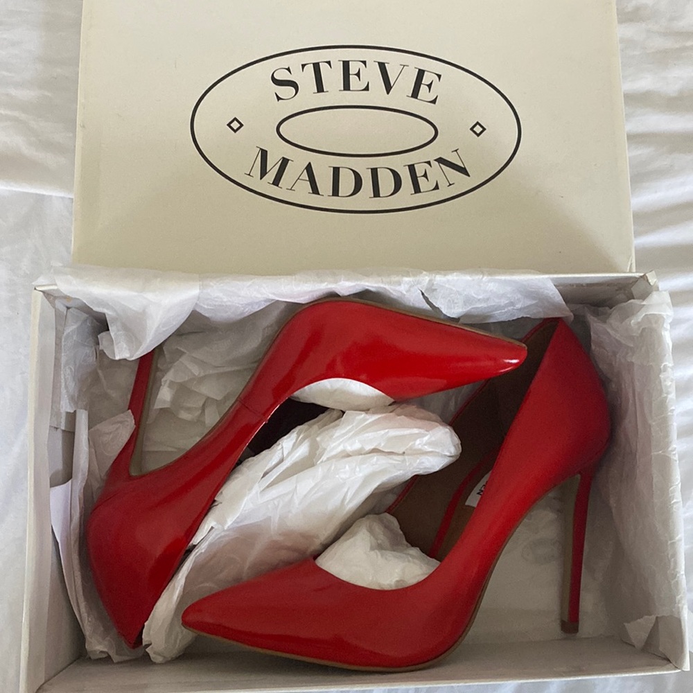 Red Steve Madden heels